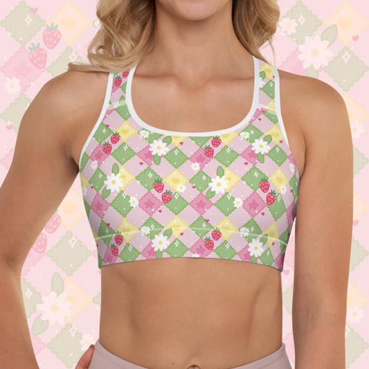 Spring Picnic Padded Sports Bra