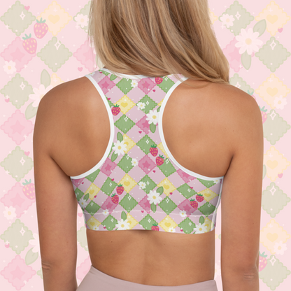 Spring Picnic Padded Sports Bra