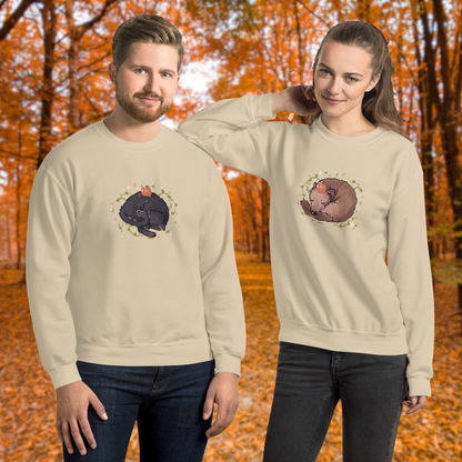 Autumn Kitty Nap Unisex Sweatshirt