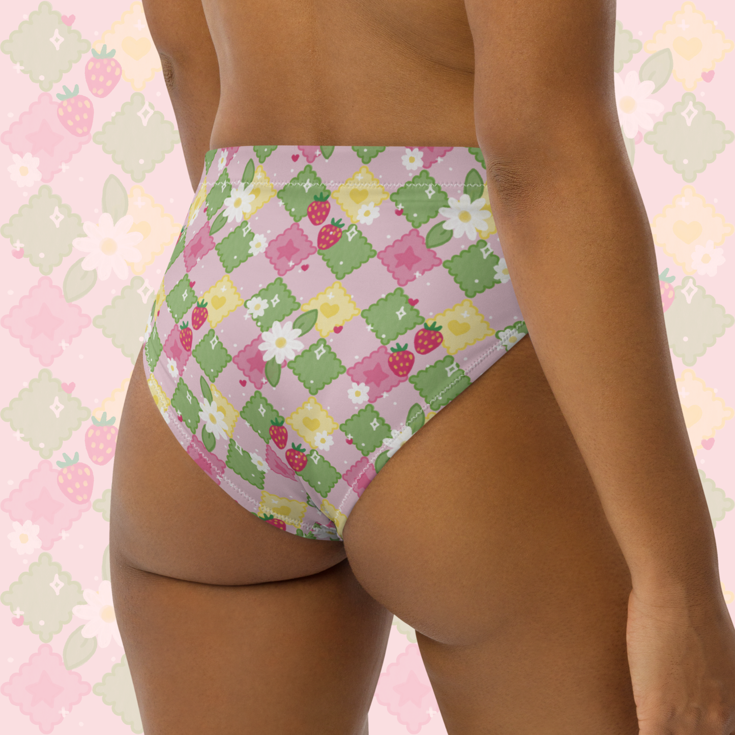 Spring Picnic Recycled Fabric Swimsuit Bottom