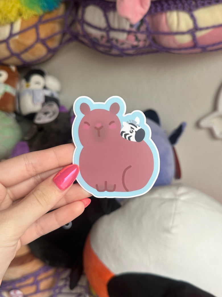 3" Medical Capybara Matte Waterproof Kiss-Cut Sticker