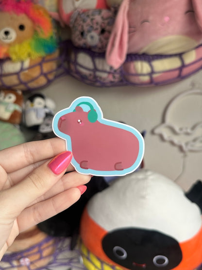 3" Medical Capybara Matte Waterproof Kiss-Cut Sticker