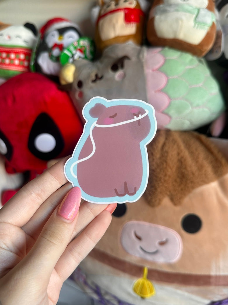 3" Medical Capybara Matte Waterproof Kiss-Cut Sticker