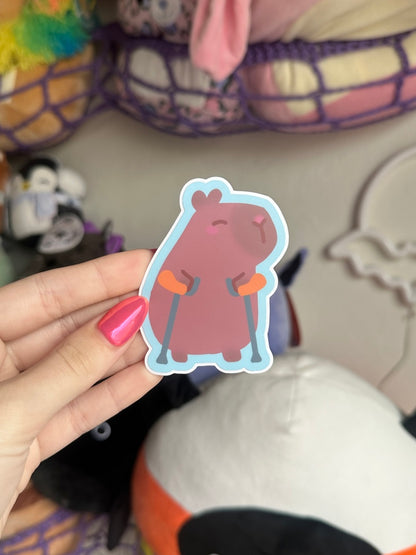 3" Medical Capybara Matte Waterproof Kiss-Cut Sticker