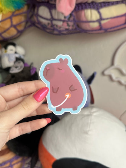 3" Medical Capybara Matte Waterproof Kiss-Cut Sticker