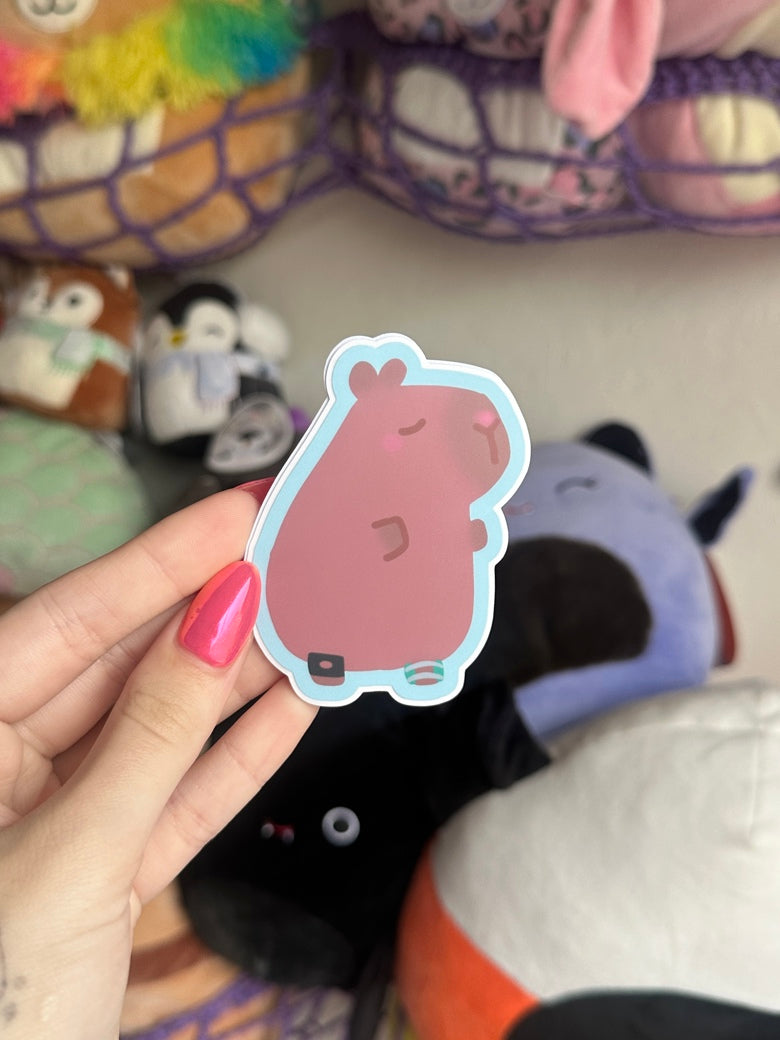 3" Medical Capybara Matte Waterproof Kiss-Cut Sticker