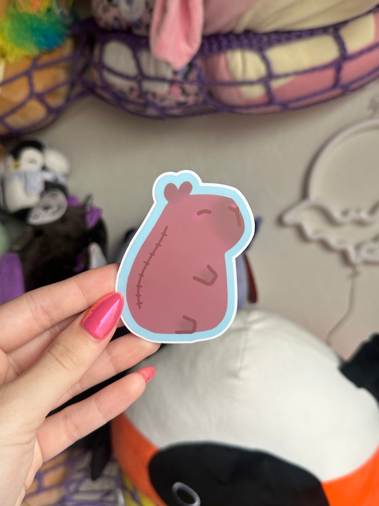 3" Medical Capybara Matte Waterproof Kiss-Cut Sticker