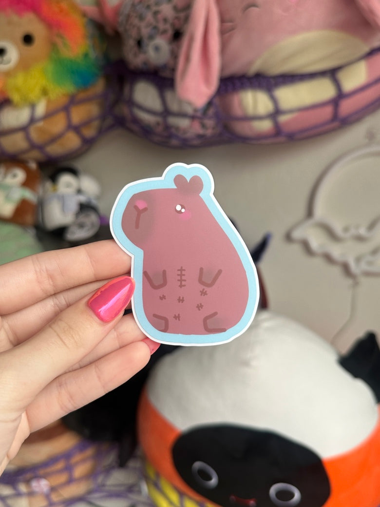 3" Medical Capybara Matte Waterproof Kiss-Cut Sticker