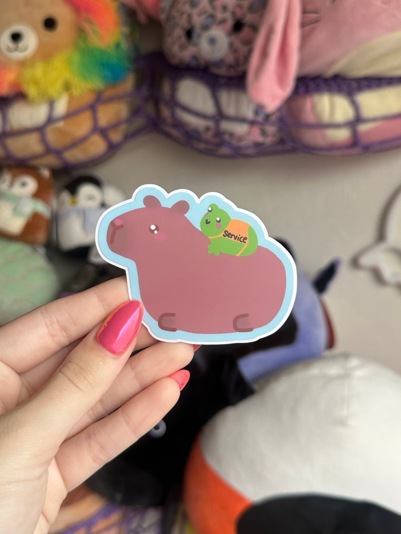 3" Medical Capybara Matte Waterproof Kiss-Cut Sticker