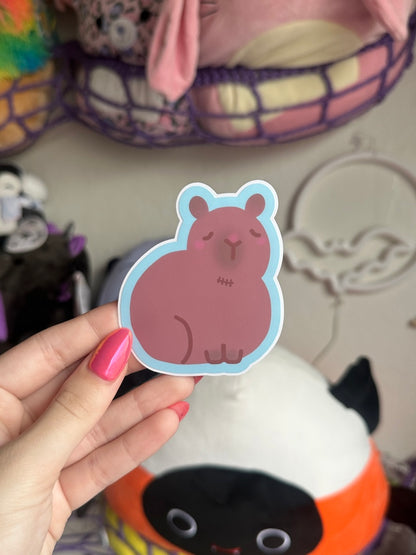 3" Medical Capybara Matte Waterproof Kiss-Cut Sticker