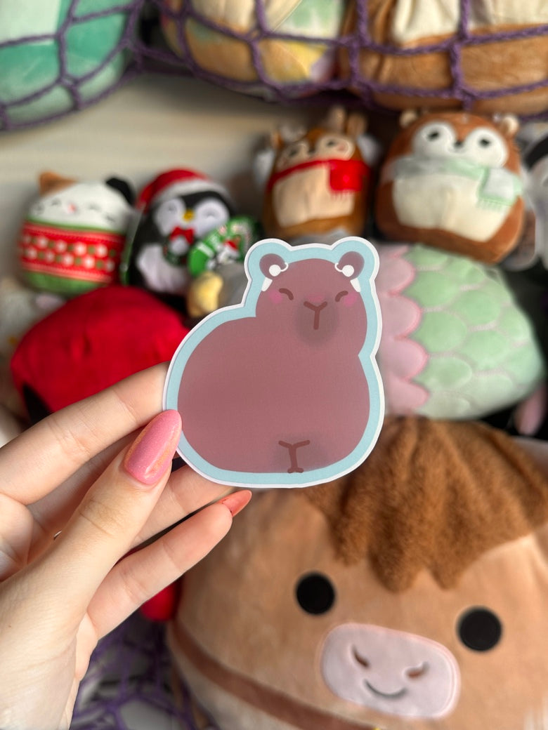 3" Medical Capybara Matte Waterproof Kiss-Cut Sticker