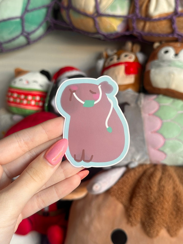 3" Medical Capybara Matte Waterproof Kiss-Cut Sticker