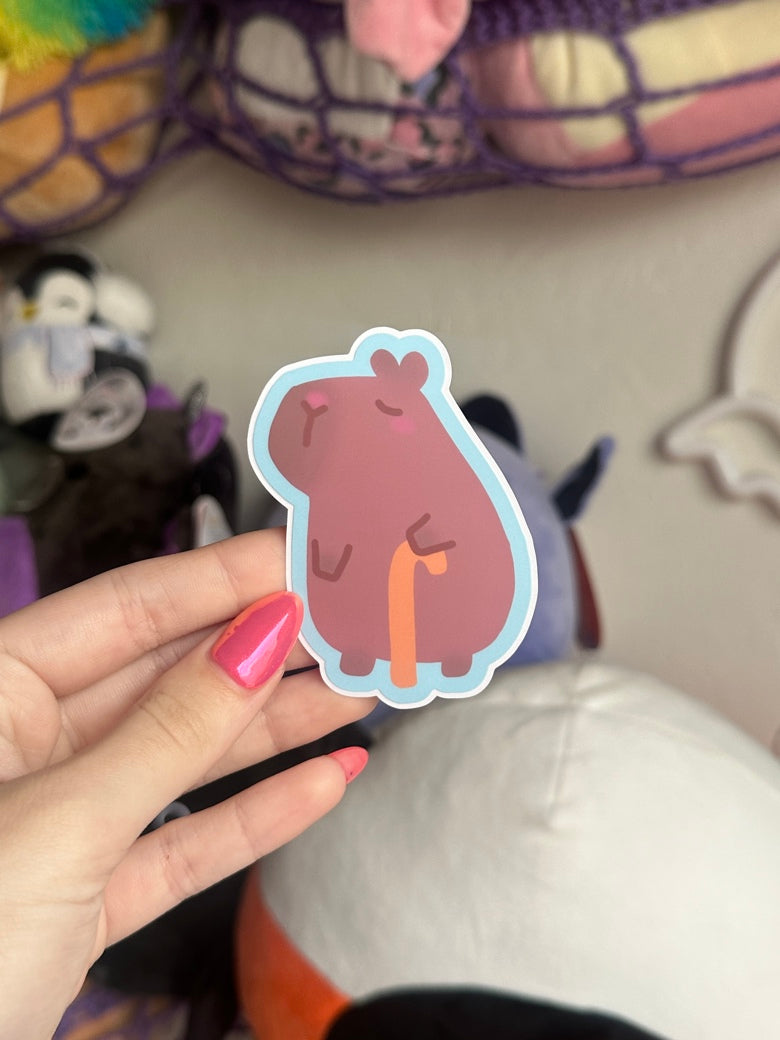 3" Medical Capybara Matte Waterproof Kiss-Cut Sticker