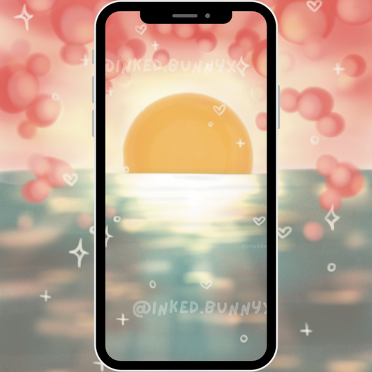 Peachy Paradise Phone Wallpaper