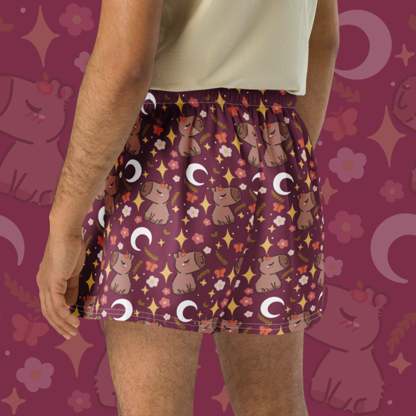 Carefree Capybaras Unisex Athletic/Swim Shorts